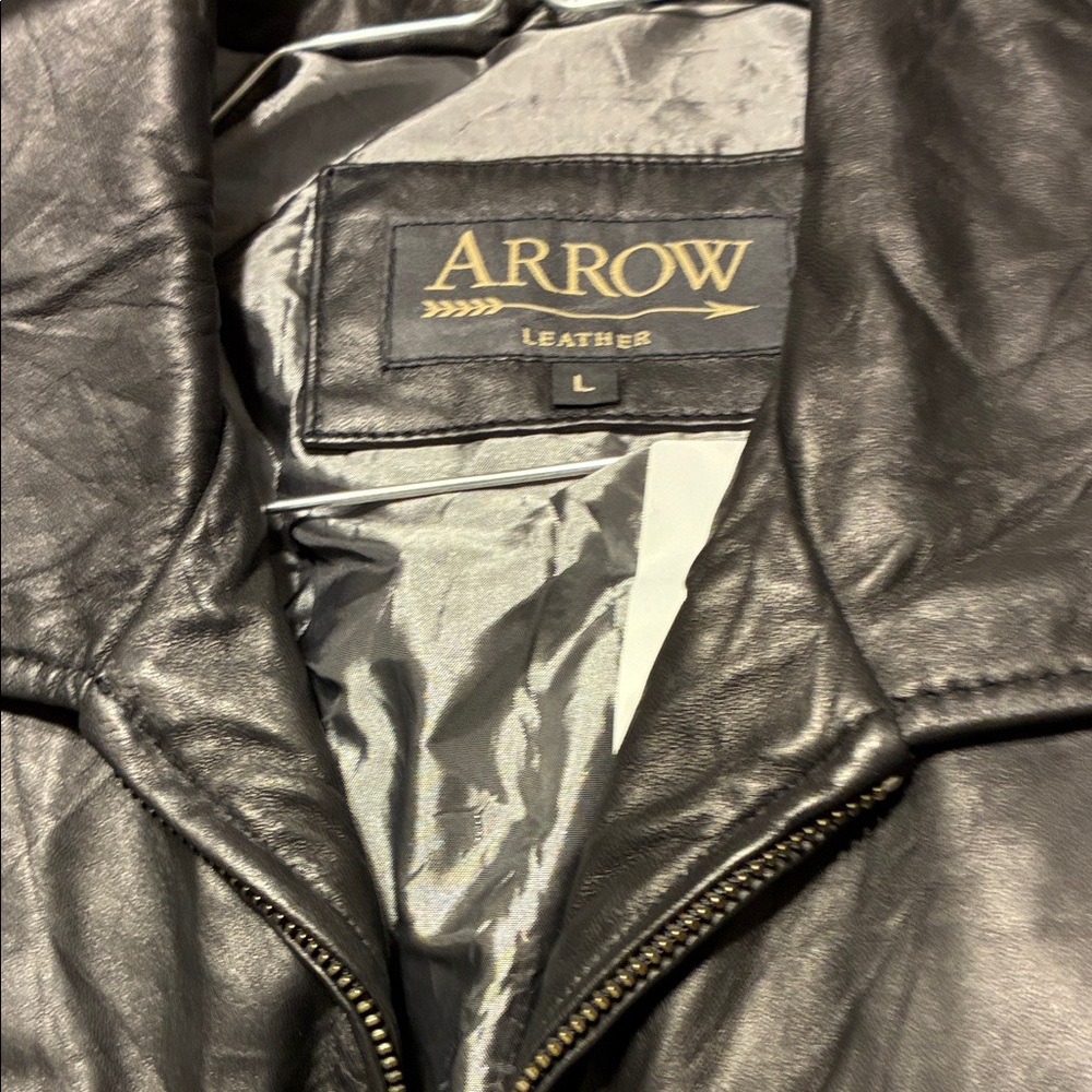 Arrow Leather Jacket in Black